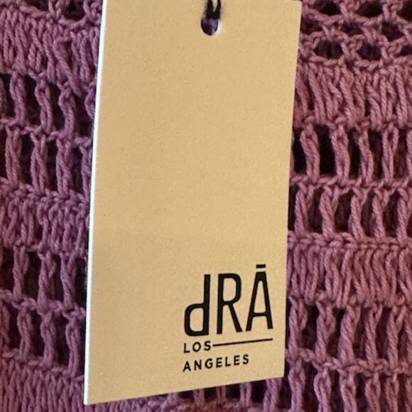 dRA Los Angeles TROPEA DRESS Crochet Lavender Bohemian Festival Sz M NWT - Picture 7 of 12